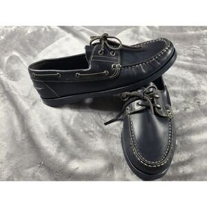 Danassa Made In Portugal Men's Classic Leather Navy Blue Boat Shoes EU 43 US 10